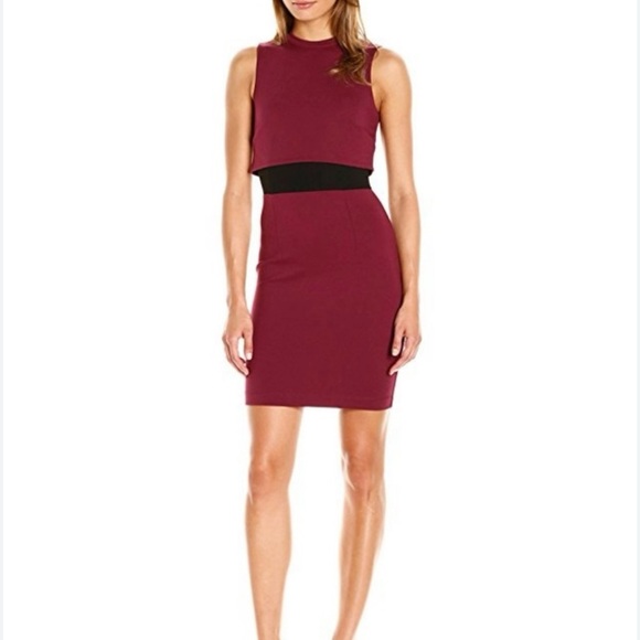 FRENCH CONNECTION LULA STRETCH ZINFANDEL DRESS XS - Picture 1 of 7